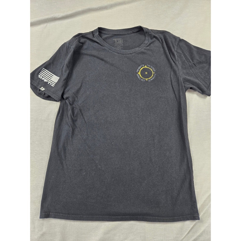 13 Fifty Apparel Mens Black 2nd Amendment Graphic T-Shirt Right to Bear Arms M